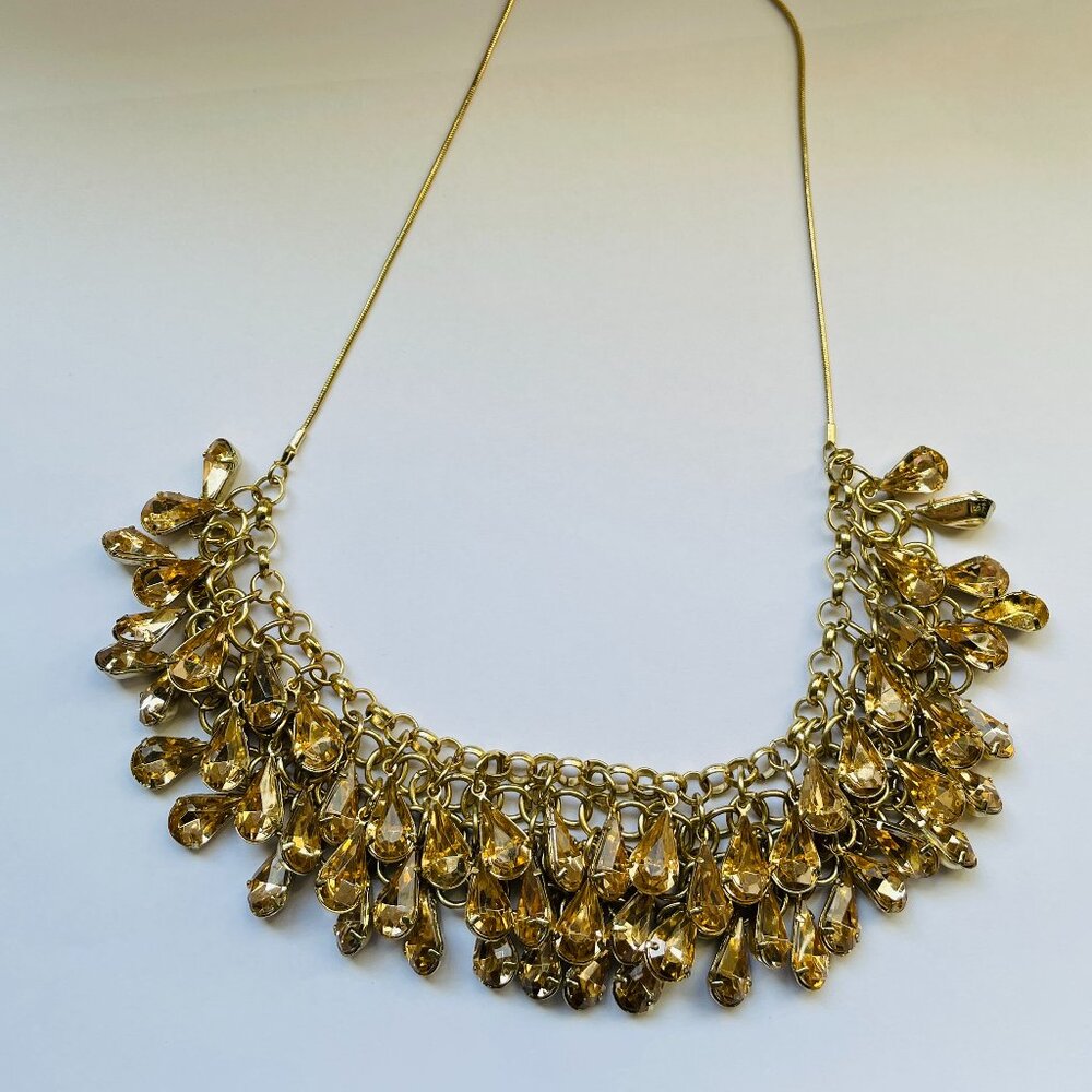 Statement Gold Beaded Collar Necklace